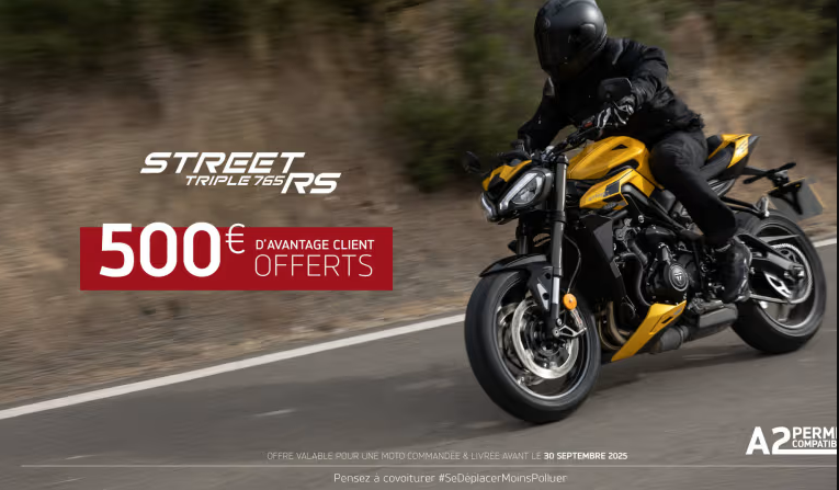 700€ d’avantages client pour l'achat d'une Triumph Street Triple RS*